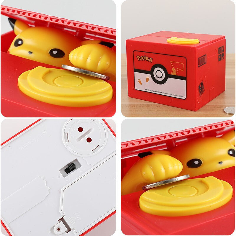 Alcancía Roba Monedas Pikachu Pokemón